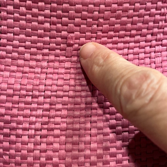 Neiman Marcus Hot Pink Woven Tote Bag Purse with Padded Straps - Picture 7 of 10